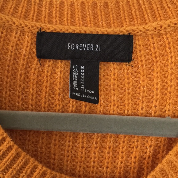 ❌SOLD❌ Forever 21 Mustard Yellow Knitted Sweater - Picture 2 of 8